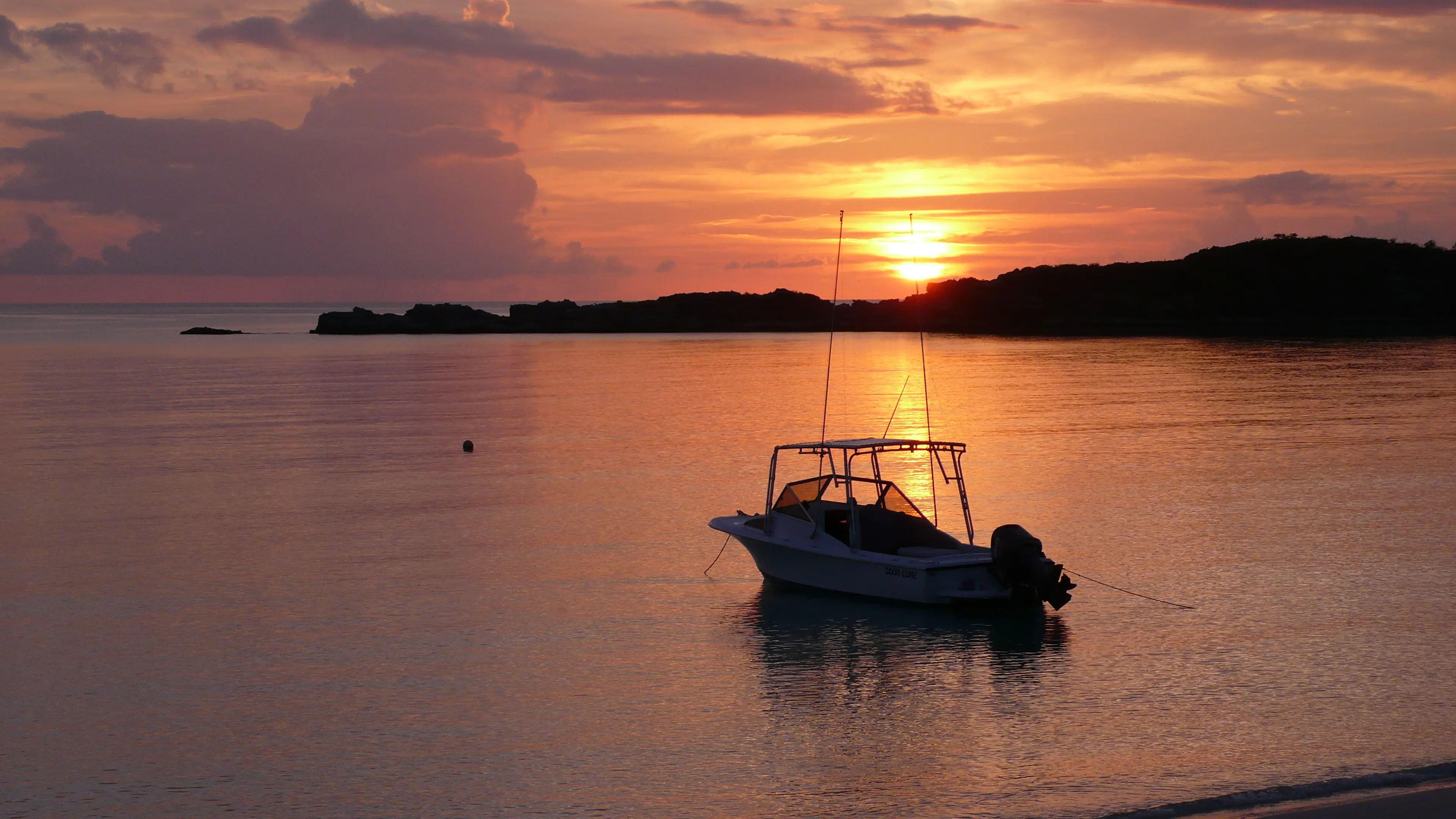 Cat Island Fernandez Bay Village Sonnenuntergang Am Strand